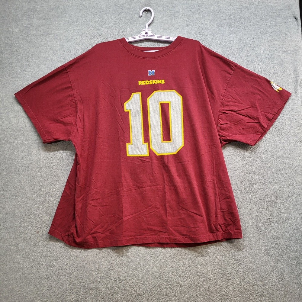 Washington Redskins Men Shirt 3XL Big Red Y2K Robert Griffin III 10 Short Sleeve